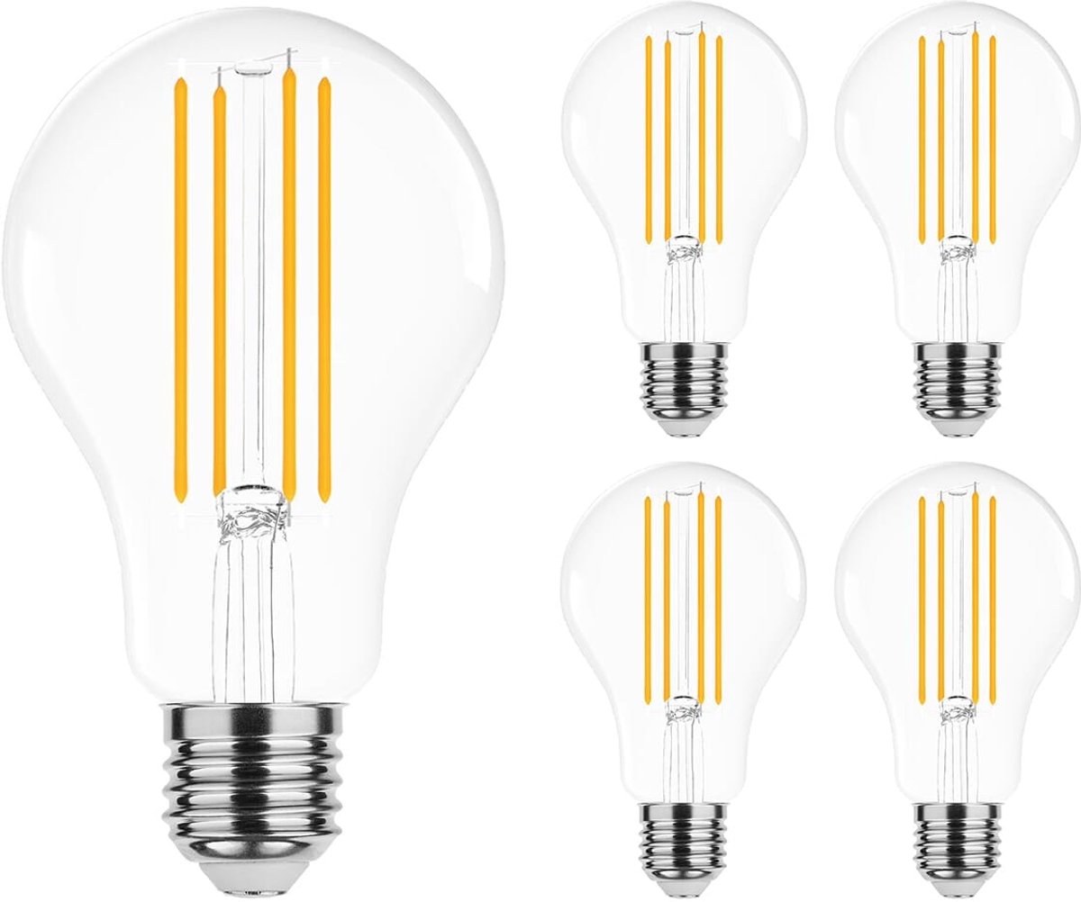 Modee E27 LED Filament Lamp 15W - 2000lm - 2700K - Extra Warm Wit - Dimbaar - LED Lamp A70 - Vervangt 134W Gloeilamp - 5 stuks