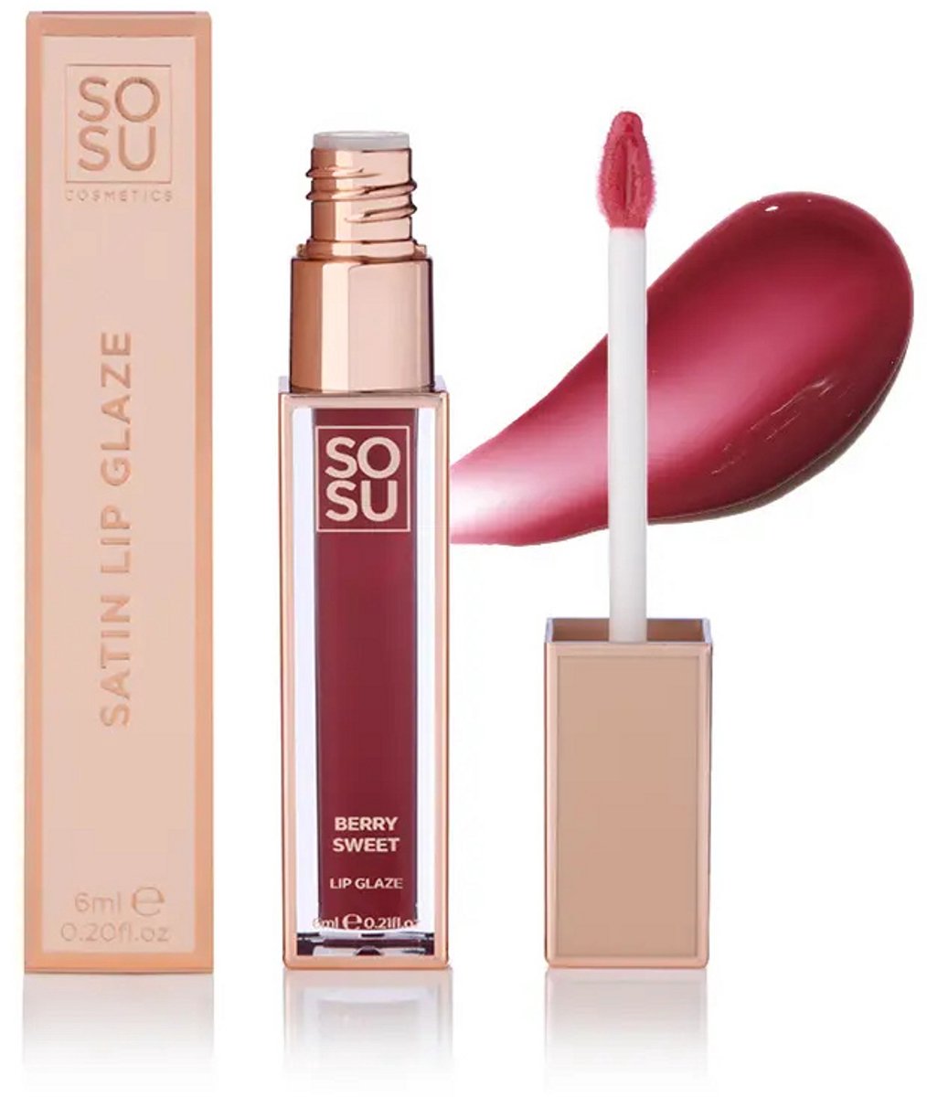Sosu | Shimmer Lip Glaze Berry Sweet - 6ml - Vegan