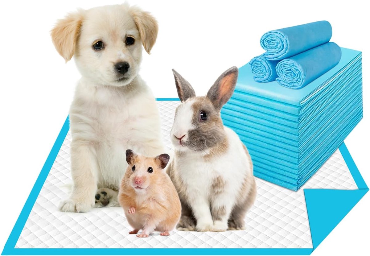 Trainingsmatjes hond | Puppy-trainingspads Geschikt voor huisdier 33x45cm | 100 stuks | Antislip & Lekvrij | Absorberende wegwerptrainingspads | Puppy Trainingskussens | Plasmat | Pee Pads | Dog training