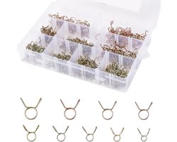 330pcs Veer Slangenklemmen - 5-13mm Waterpijp Veerklemmen - Luchtleiding Veerklemmen - Brandstoflijn Slangklem voor Moto Scooter