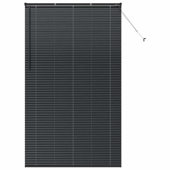 vidaXL - avec - rideaux - Anders - Zwart - Aluminium