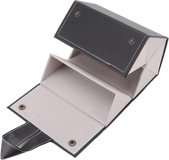 Foto: Meerdere zonnebril organizer case houder voor reizen lederen lenzenvloeistof hard shell opknoping muur brillen opslag stand zwart
