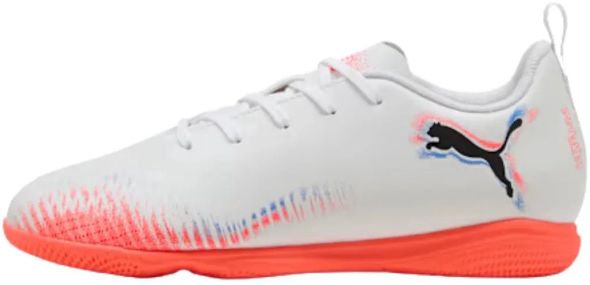 PUMA FUTURE 8 PLAY IT Jr Unisex Sportschoenen - PUMA White-PUMA Black-Glowing Red