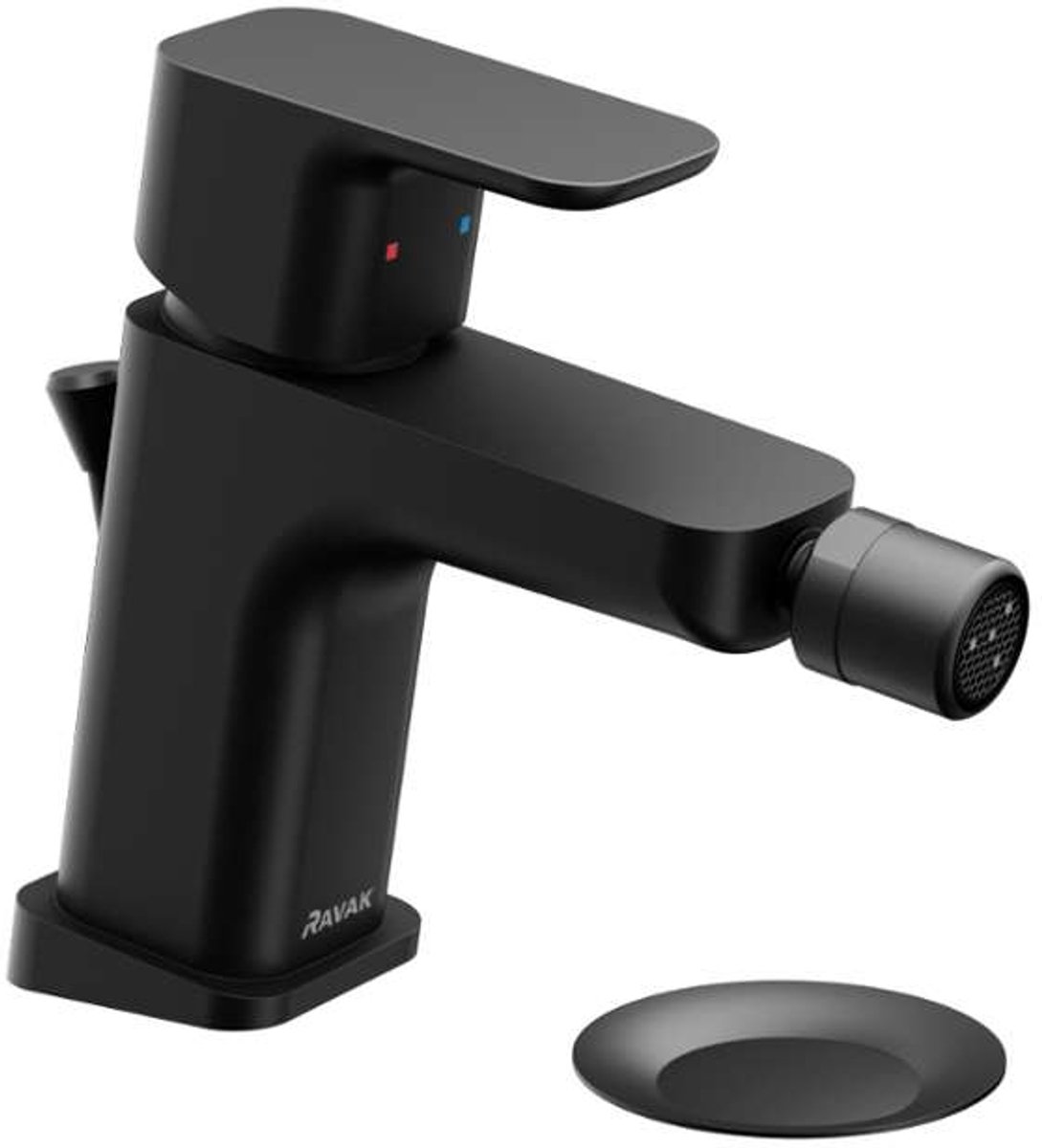 Ravak 10° Free - Bidetkraan TD F 055.20 met afvoer, zwart X070155