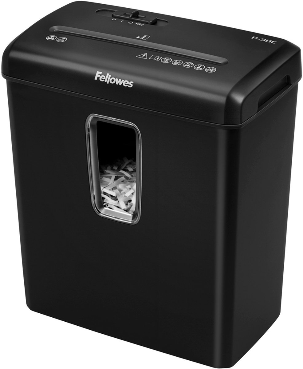 Fellowes Powershred® P‑30C Papiervernietiger / Papierversnipperaar – P‑4 Cross‑Cut – 6 vellen – 15 liter thumbnail 7