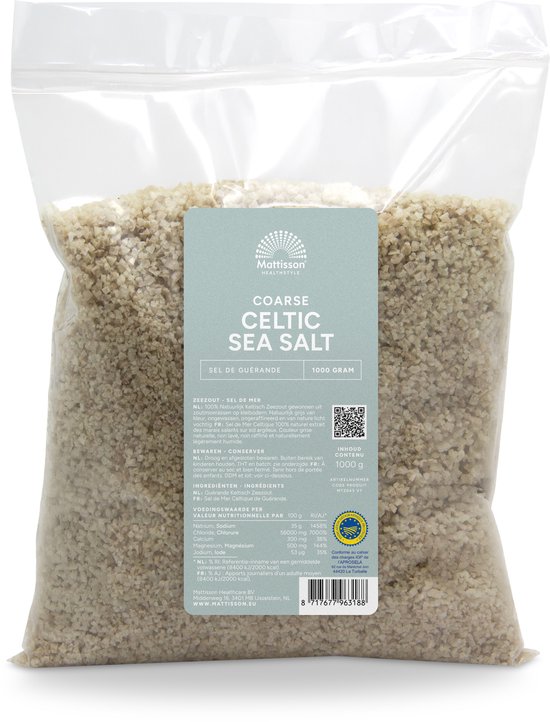 Mattisson - Keltisch Zeezout grof - Celtic Sea Salt - Navulzak 1 kg