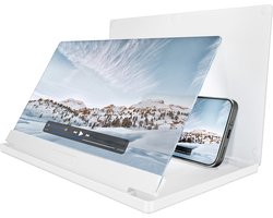 Avizar 12-inch schermversterker voor smartphones met HD-lens, Wit