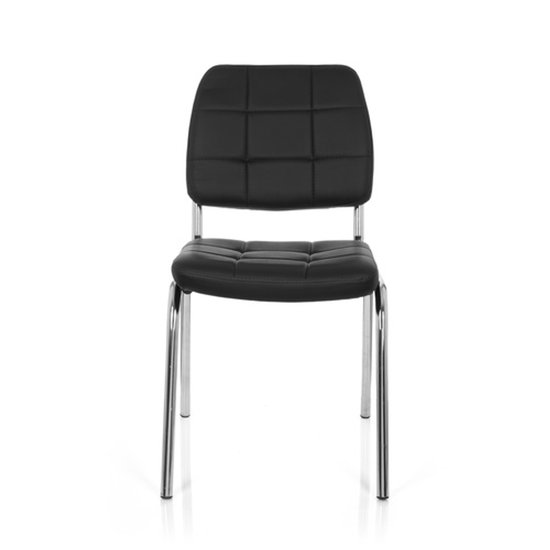 hjh office Piceno V Pu - Chaise à langer - Chaise visiteur - Noir