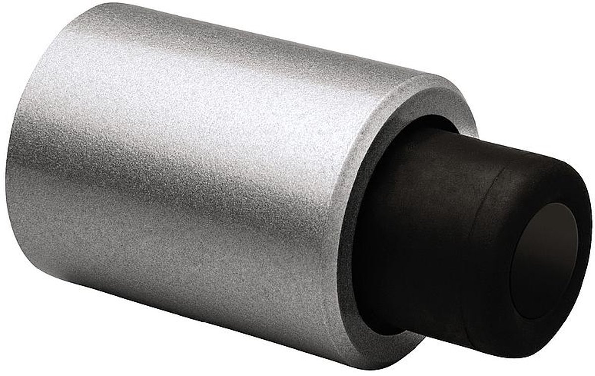 Deurstopper - Zilvergrijs - Zamac - Dulimex - wandmodel Robusto zilvergrijs, 110x60 mm