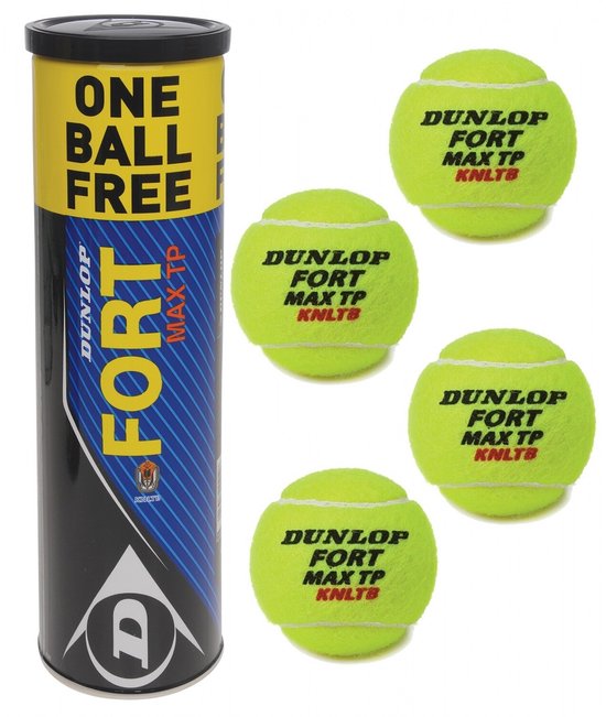 Dunlop Fort Max TP : 4 Gele Tennisballen
