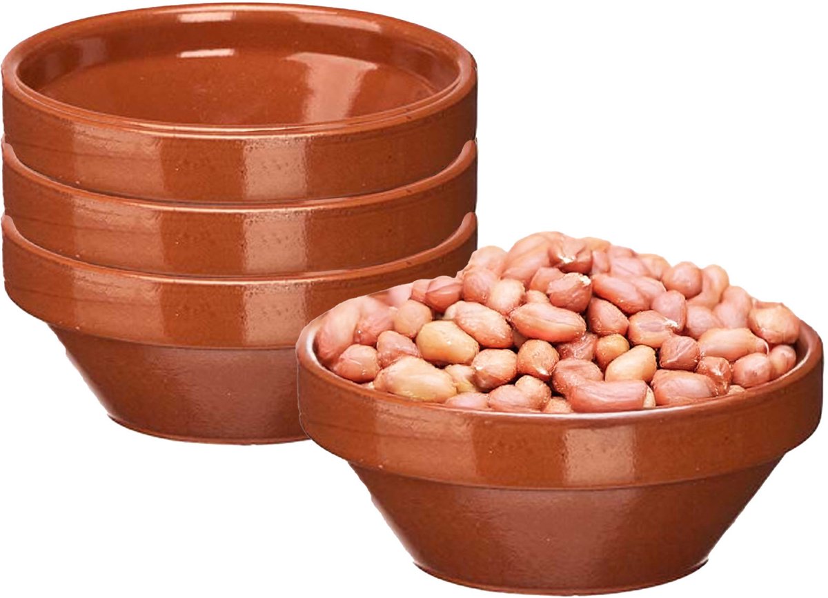 La Dehesa Soepkommen / serveer schaaltje - 4x - terracotta - D15 x 7 cm - aardewerk - Spaanse sfeer