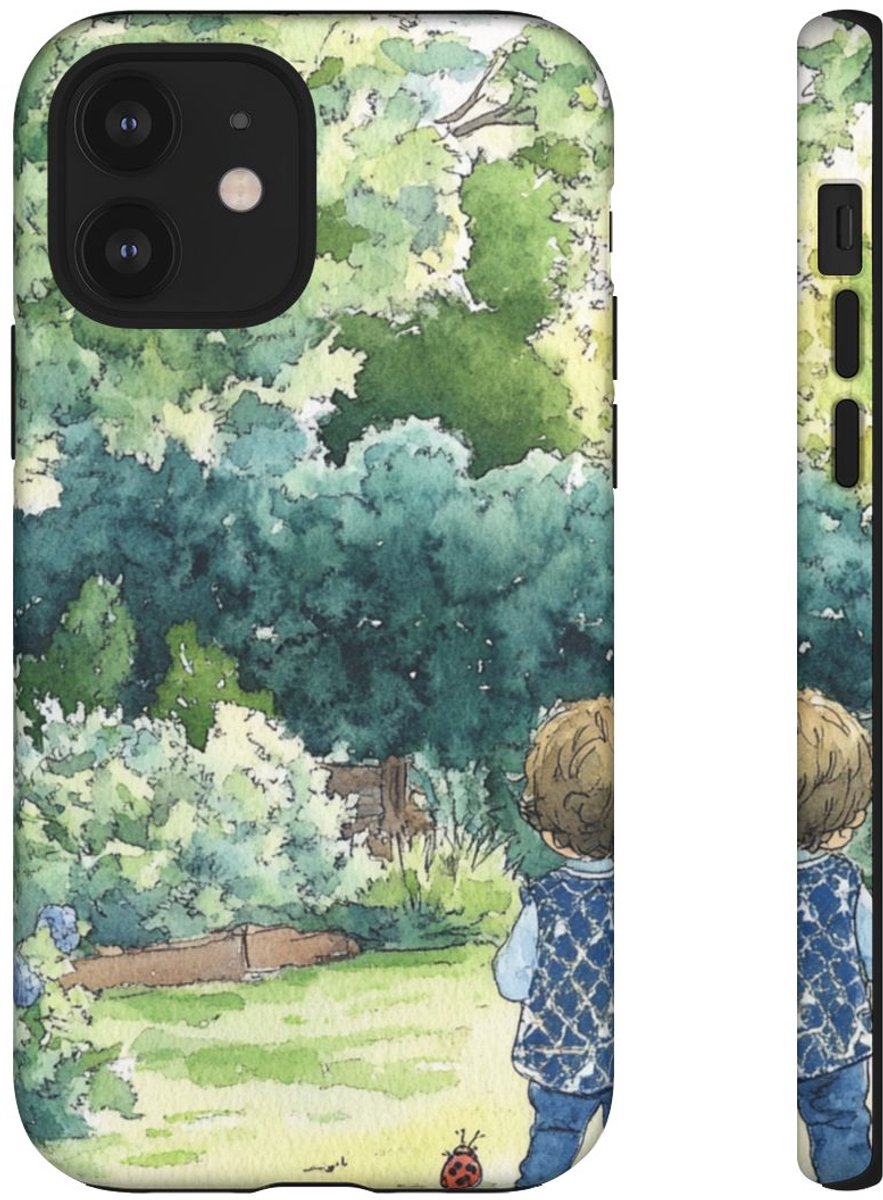 Kind in Tuin Waterverf – Telefoonhoesje Geschikt voor iPhone 12