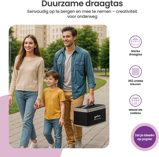 Gofun Twinmarkers 262 pièces - Adultes et Enfants - Surligneurs - Marqueurs à Alcohol - Dual pointe - Marqueurs