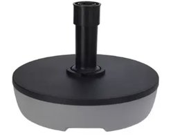 Parasolvoet vulbaar 25L Grey Met water vulbaar tot 25kg Ronde vorm Passend voor parasols tussen de 20-54mm