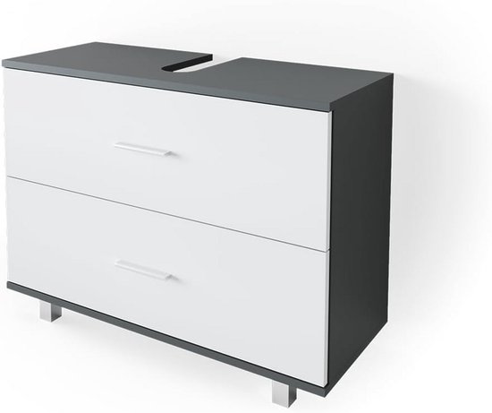 Duravit D-Neo - Wastafelonderkast 63x48x37 cm, 2 laden, glanzend wit
