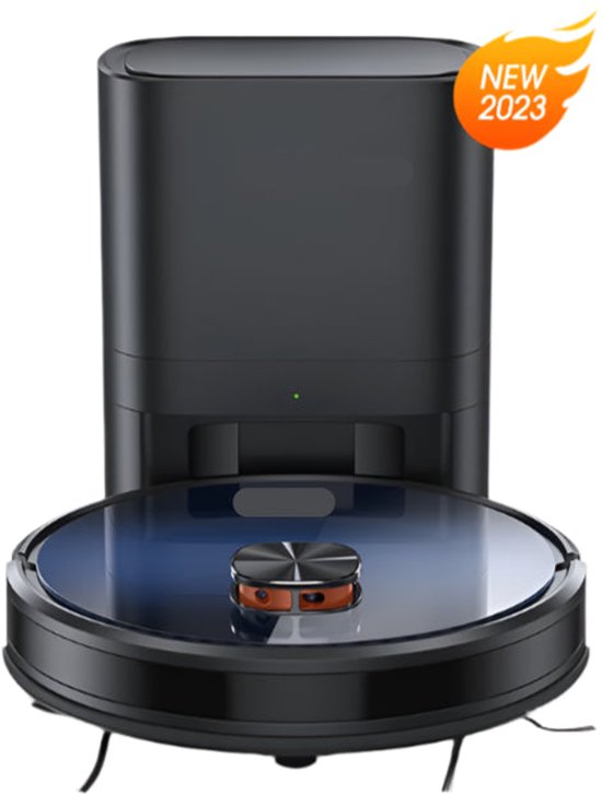 Robotstofzuiger - Roborock - Vacuum Cleaner - Dweilrobot - Draadloze - 3000Pa Zuigkracht - en Mop met Auto-Empty Station - LDS Navigatie - Slimme Thuis Nat en Droog
