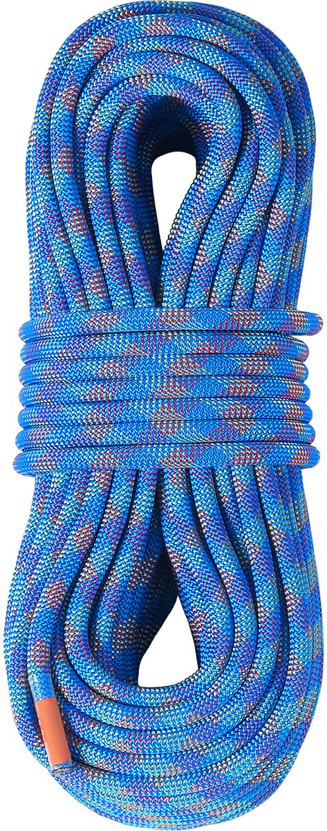 Dynamisch Klimtouw, 10,2 mm, 70 M (230 Ft), Sterkte van 25 Kn, Hoogwaardige Vezel met Stalen Karabijnhaak voor Abseilen, Redding en Ontsnapping, Blauw