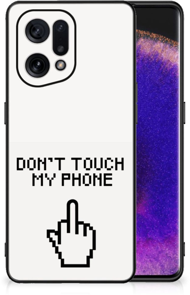 OPPO Find X5 Telefoon Hoesje Finger Don't Touch My Phone