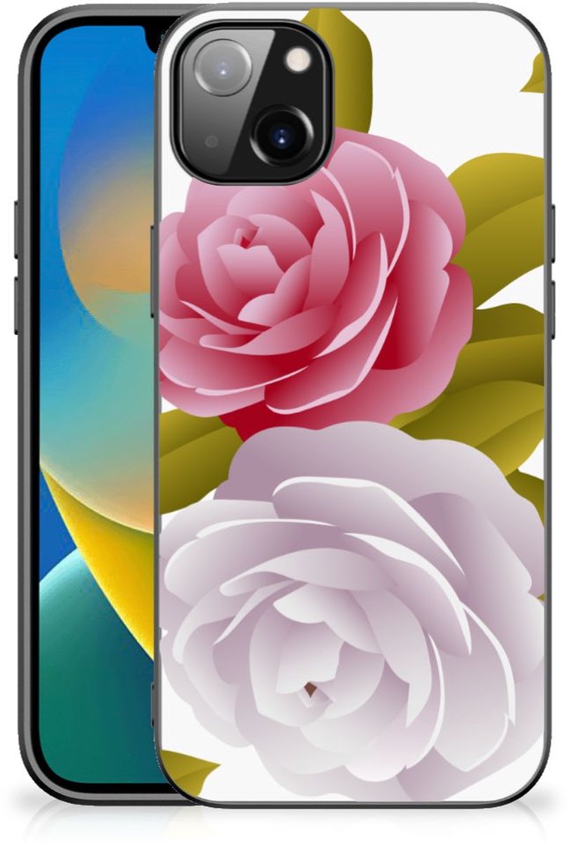 Back Cover voor iPhone 14 Plus Bloemen Hoesje Roses