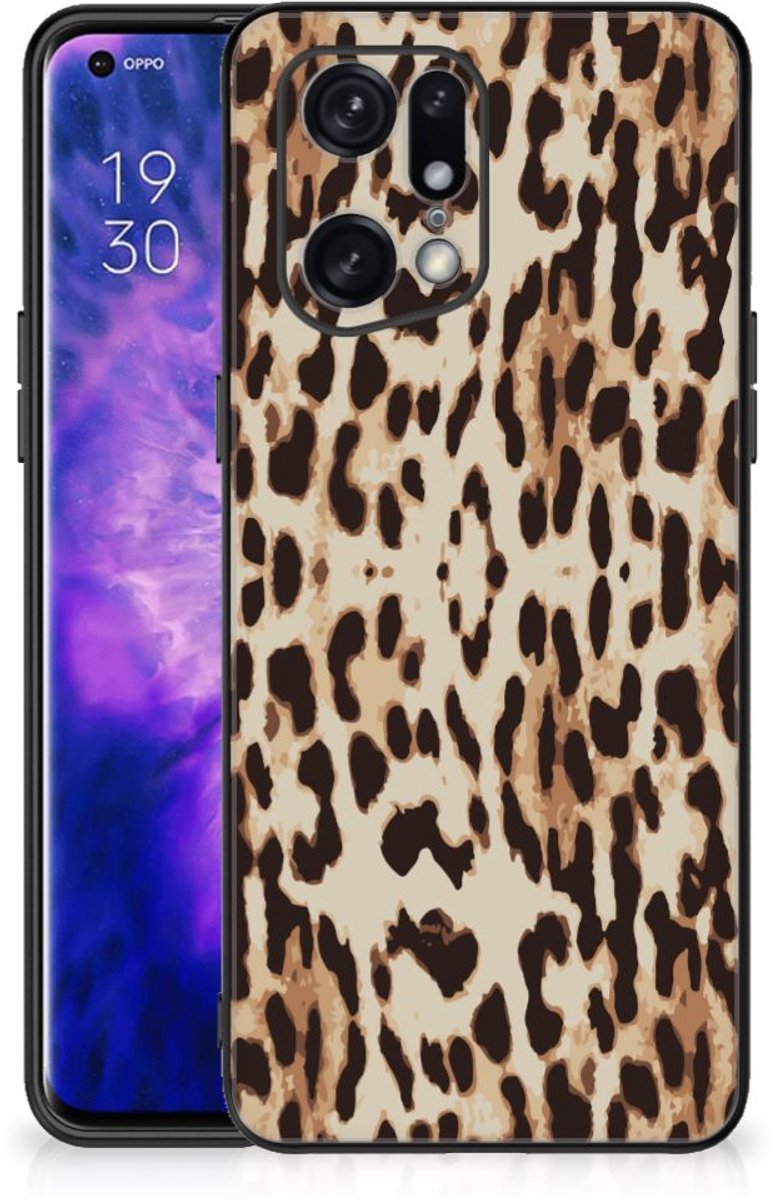 Back Cover voor OPPO Find X5 Pro Dierenprint Telefoonhoesje Leopard