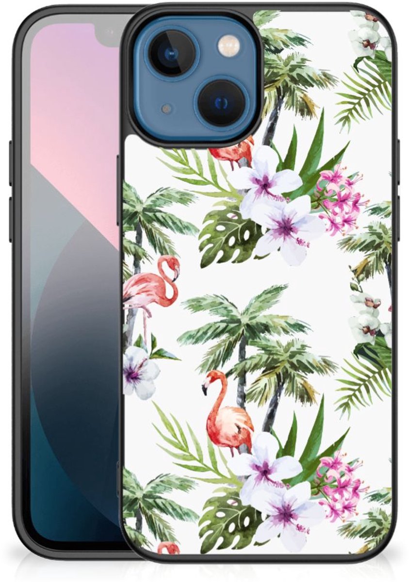 Apple iPhone 13 mini Dierenprint Telefoonhoesje Flamingo Palms