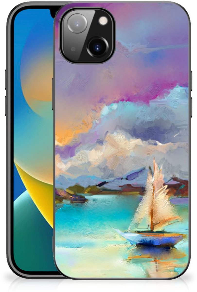 Kleurrijke Telefoonhoesje iPhone 14 Plus Boat