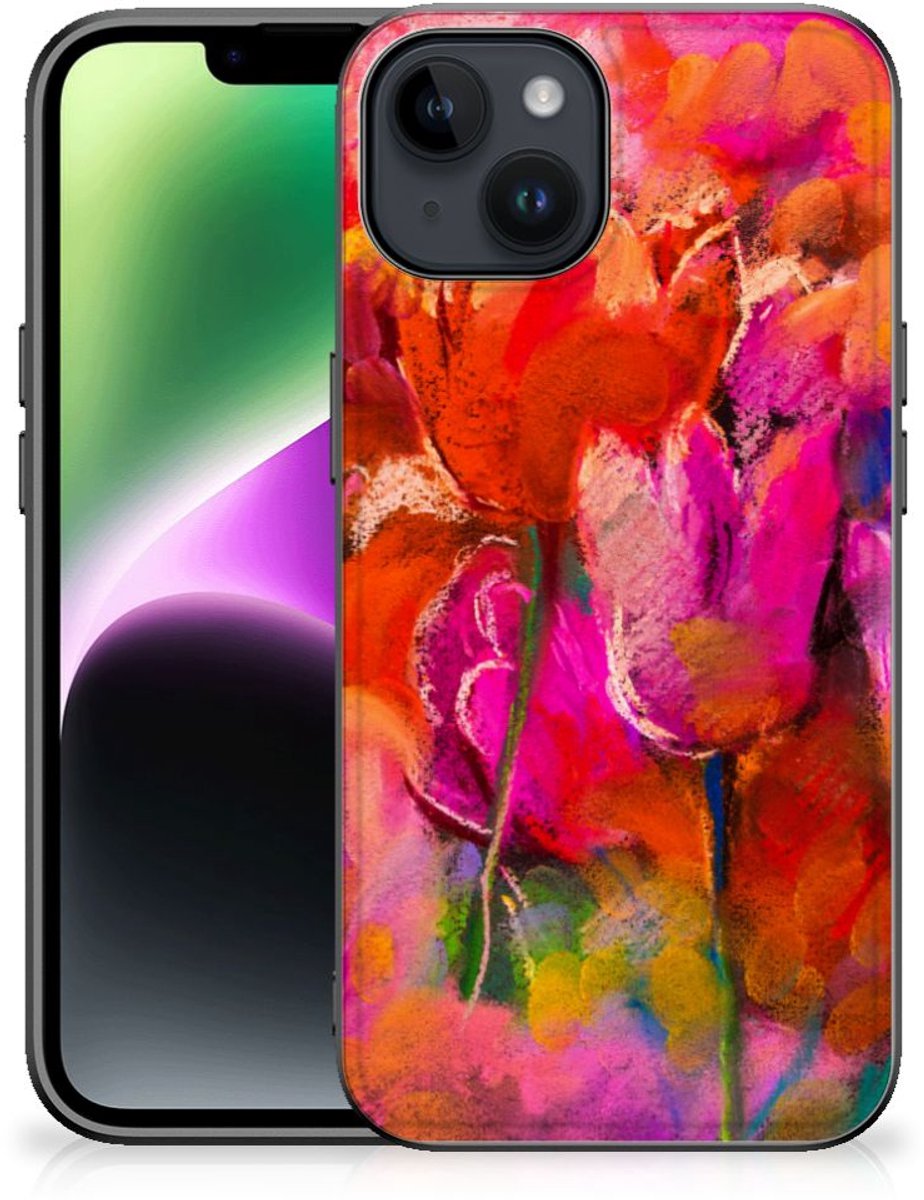 Kleurrijke Telefoonhoesje iPhone 15 Tulips