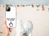 iPhone 14 Plus Telefoon Hoesje Finger Don't Touch My Phone
