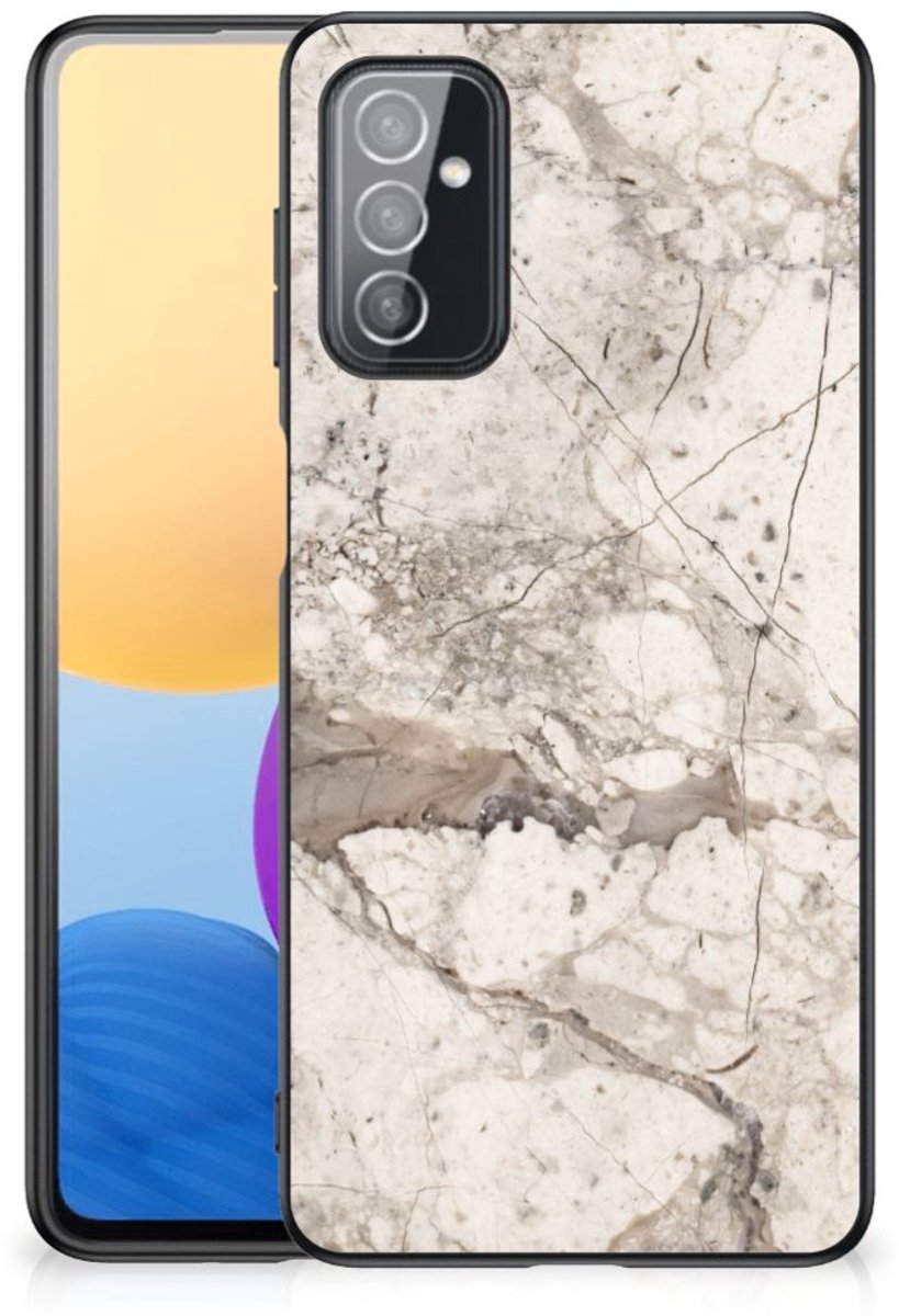 Samsung Galaxy M52 Marmeren Print Telefoonhoesje Marmer Beige