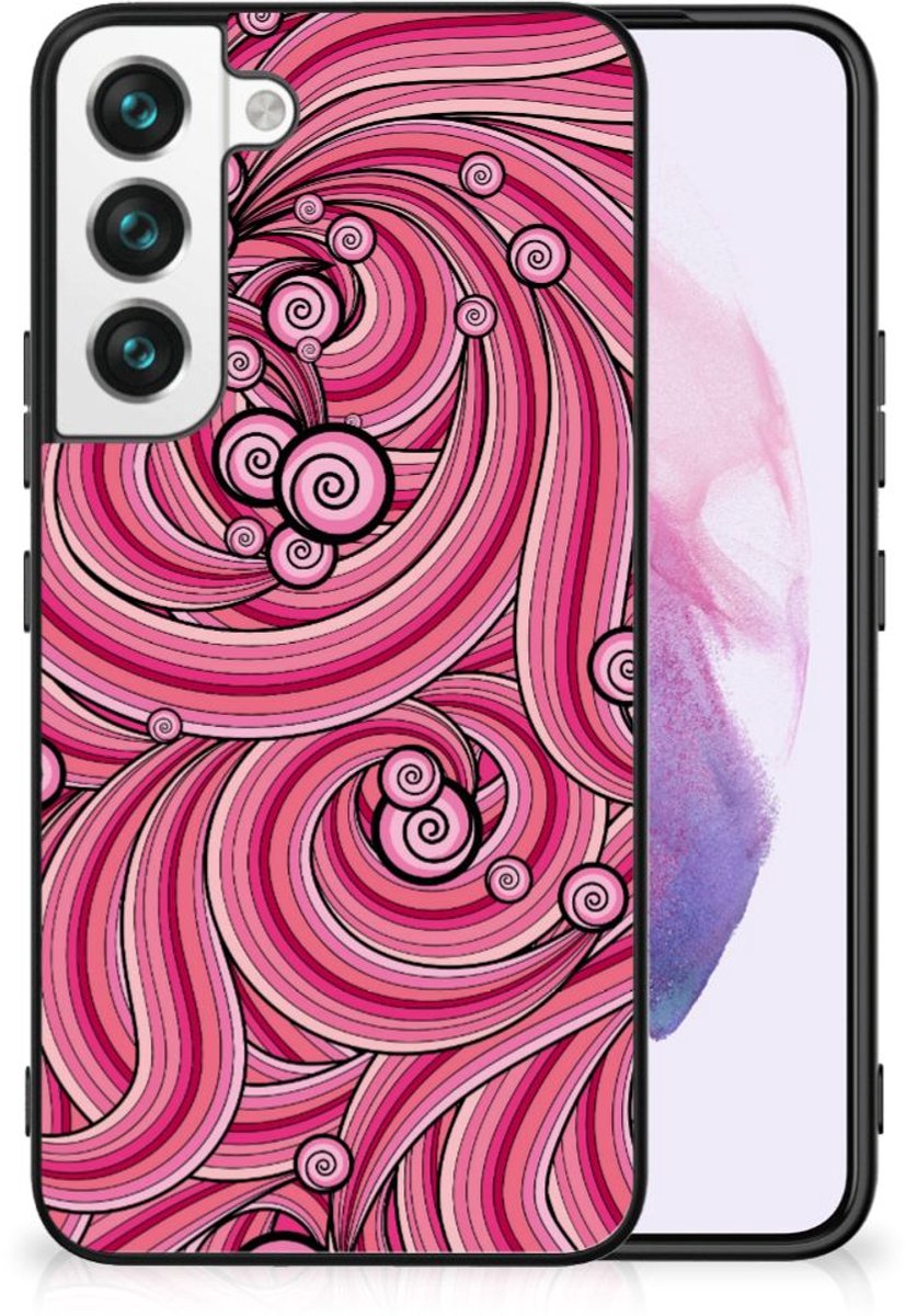 Samsung Galaxy S22 Leuk Telefoonhoesje Swirl Pink