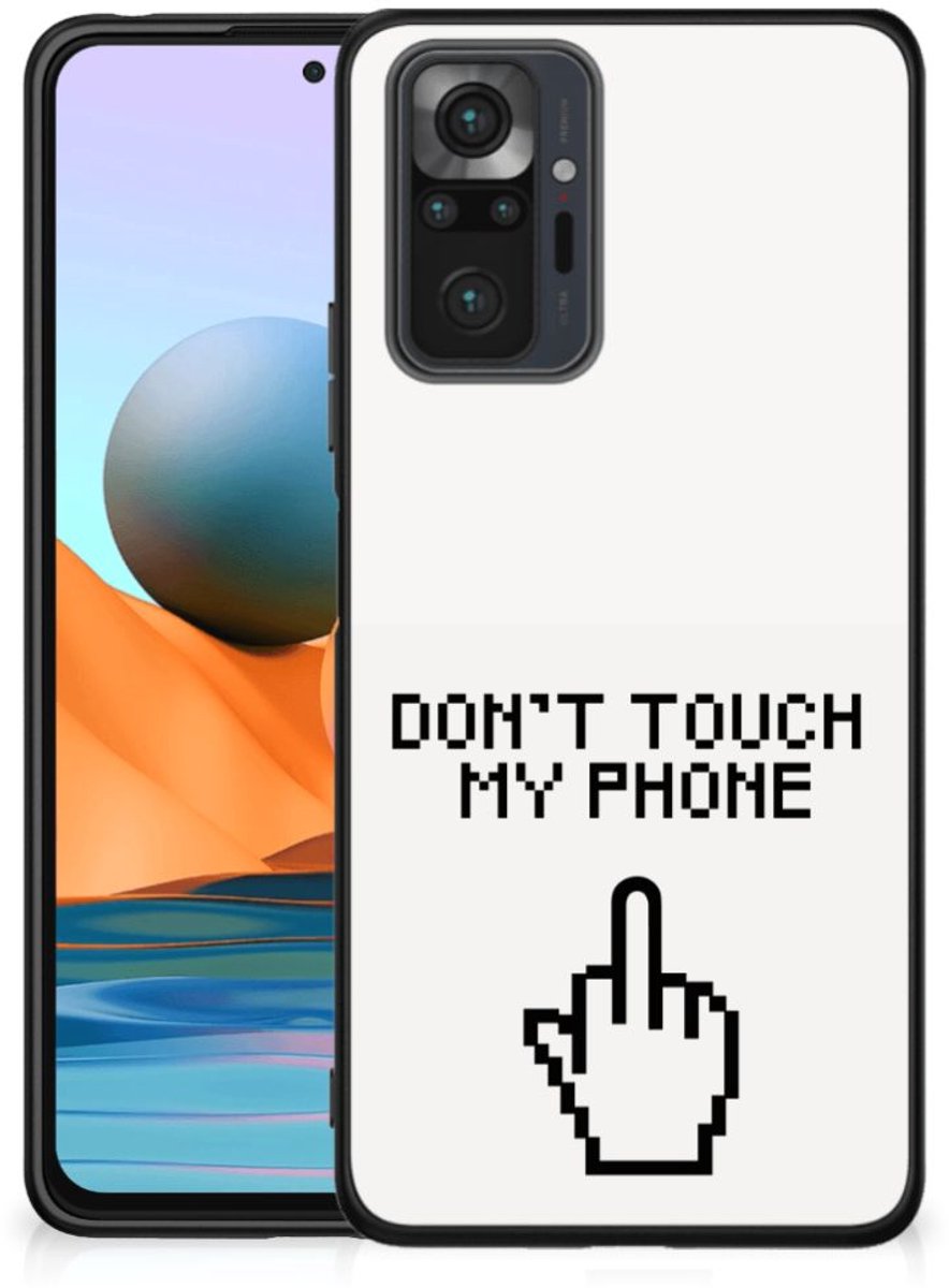 Xiaomi Redmi Note 10 Pro Telefoon Hoesje Finger Don't Touch My Phone