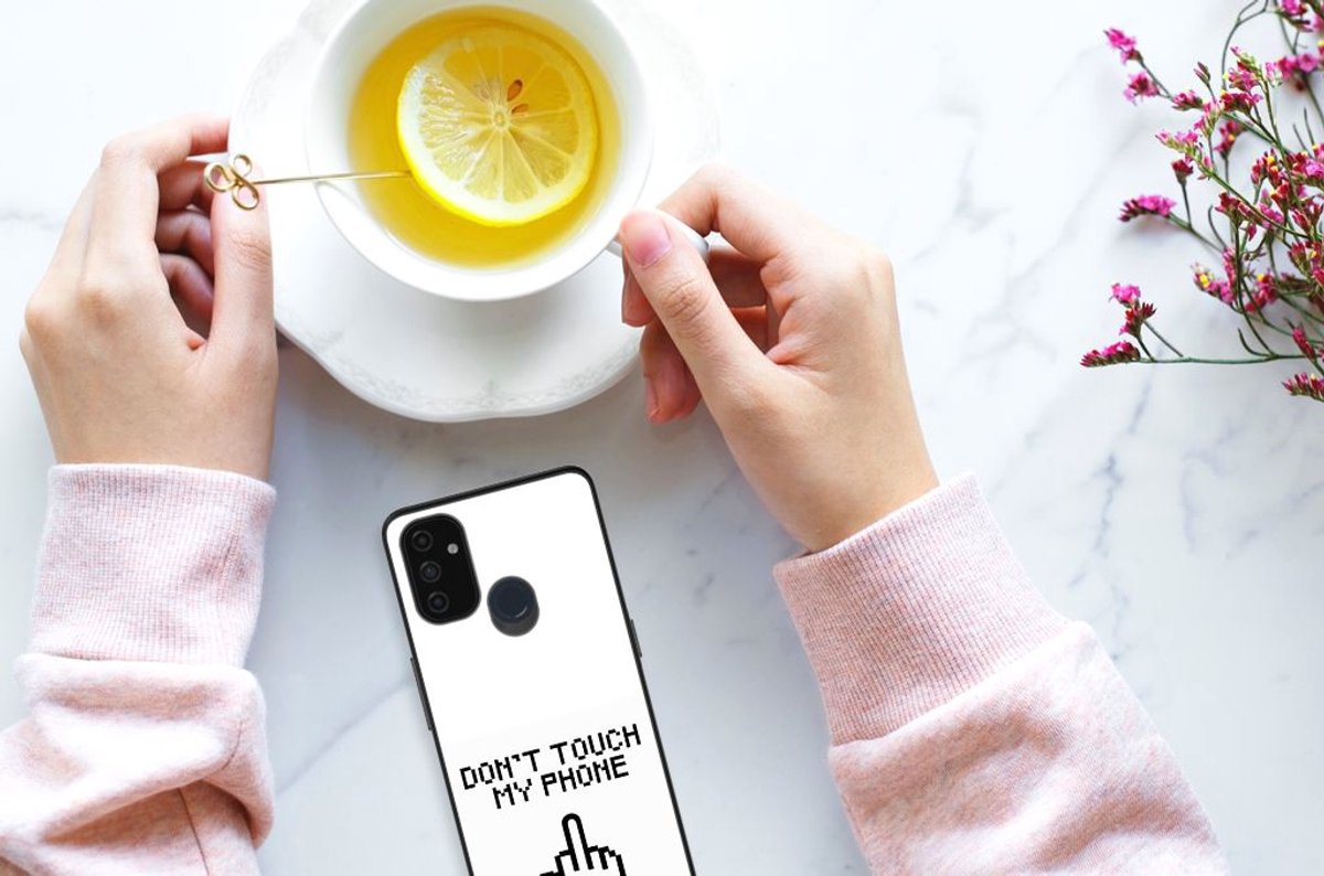 OnePlus Nord N100 Telefoon Hoesje Finger Don't Touch My Phone