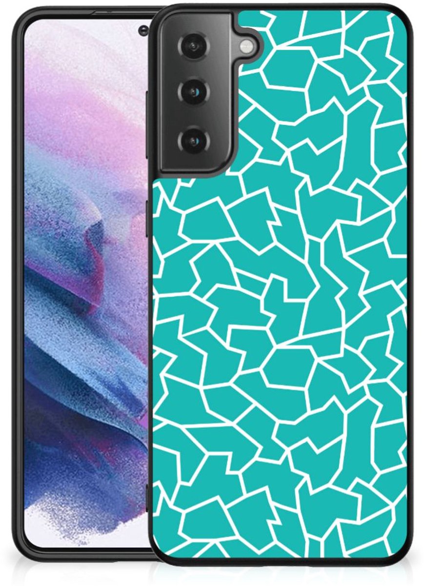 Samsung Galaxy S21 Plus Leuk Telefoonhoesje Cracks Blue