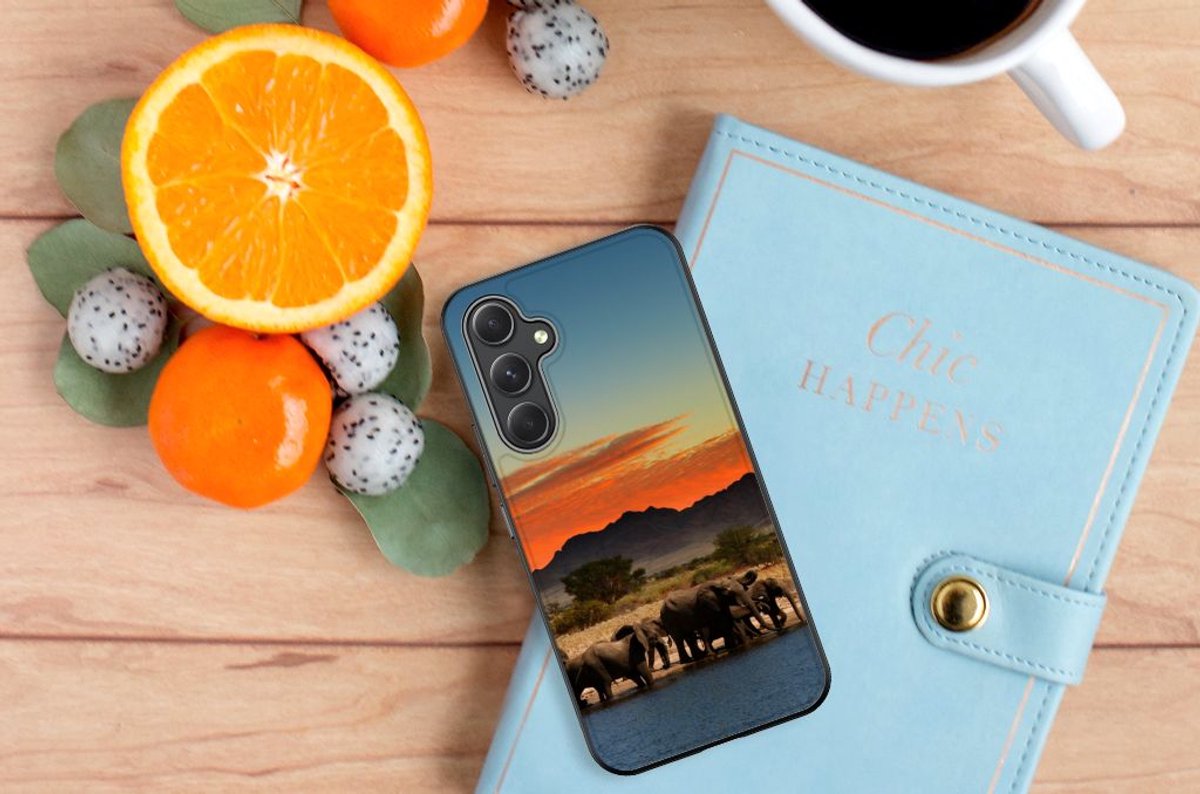 Samsung Galaxy A54 Dierenprint Telefoonhoesje Olifanten