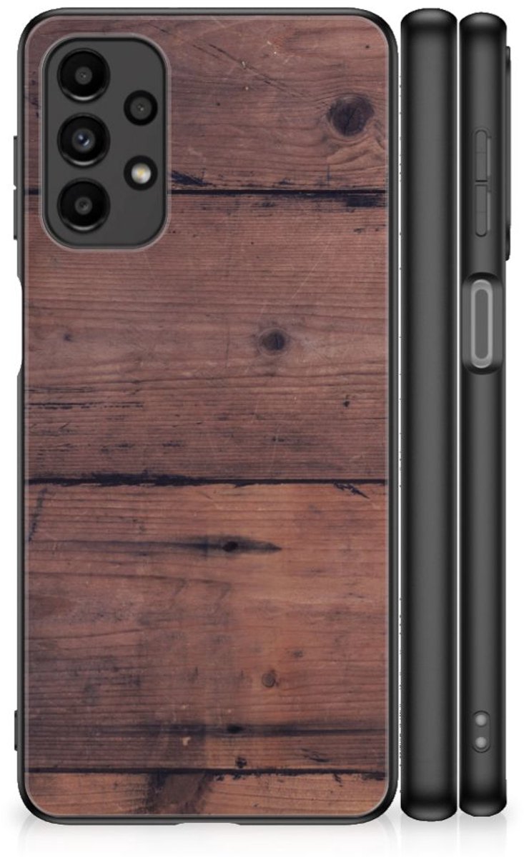 Samsung Galaxy A13 4G Houten Print Telefoonhoesje Old Wood