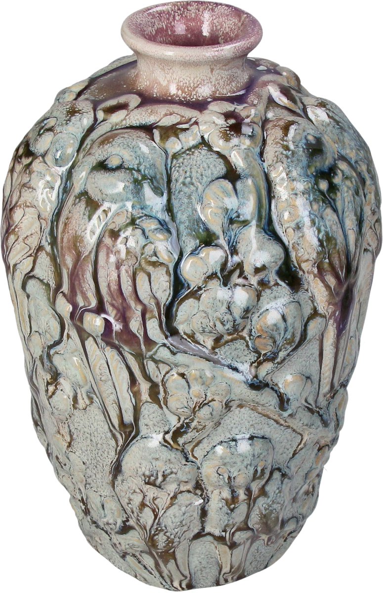 HD Collection Vase Birds Stoneware Multi 15x15x25cm