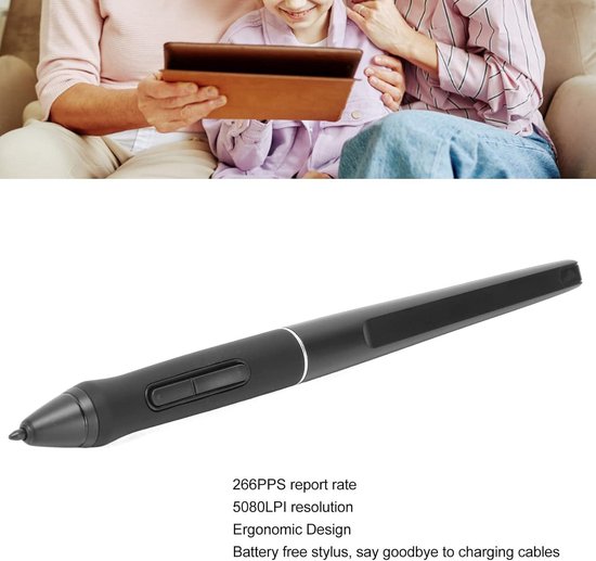 Allecto Plus - Stylus Pen voor Tablets - Compatibel met KAMVAS GT 191V2, KAMVAS PRO 20 en KAMVAS PRO 22 - Inclusief Batterij Stylus PW500 - Hoge Kwaliteit en Nauwkeurigheid — afbeelding 5
