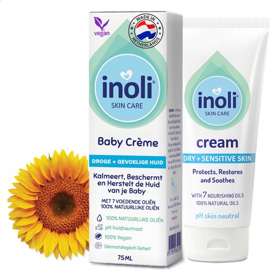 Inoli Skincare - Crème voor Droge en Gevoelige Huid - Babybenodigdheden - 75ml van Inoli — afbeelding 2