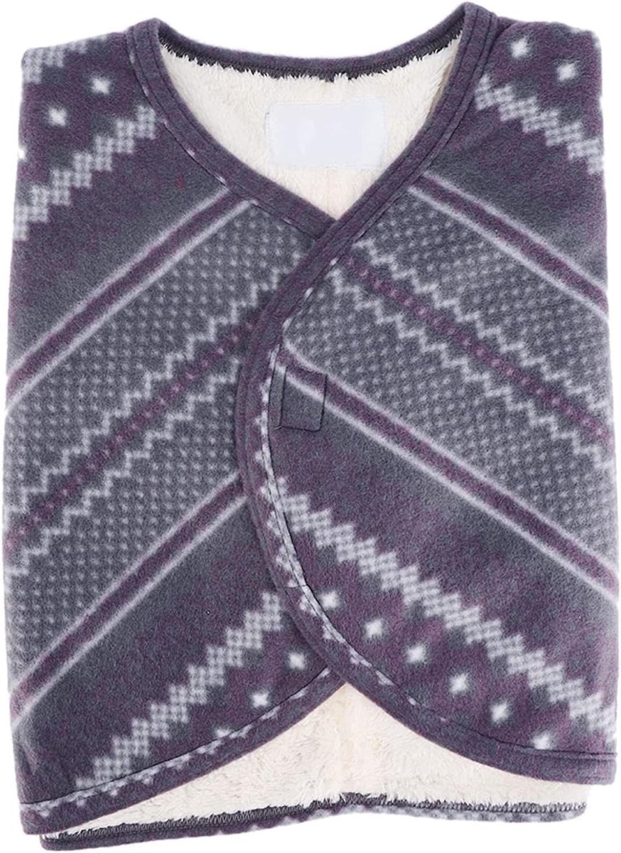 Allecto Plus - Schouder Cape Dubbelzijdig Pluche Warm - Wasbare Nek Warmte Pad voor Ouderen - Winter Sjaal met Bescherming - Comfortabel en Stijlvol