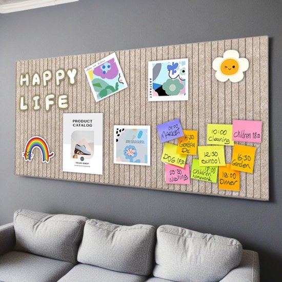 LOMUG Vilten Prikbord Groot Zelfklevend, Vilten wand Decoratieve Vision