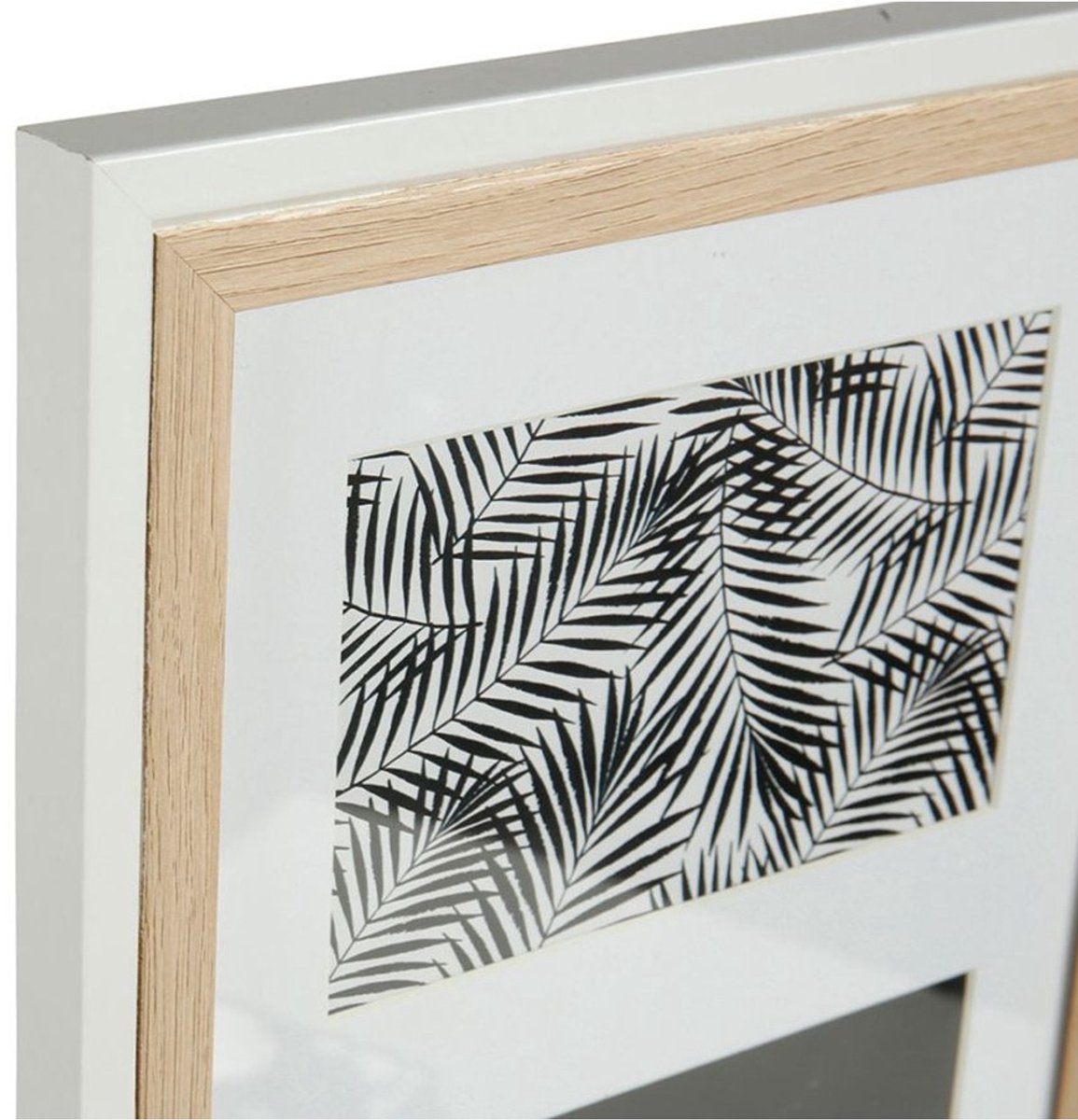 Ostaria Collage fotolijst NEO - voor 4x foto van 10 x 15 cm - hout - naturel/wit - 24 x 57 cm - Wissellijst - Modern