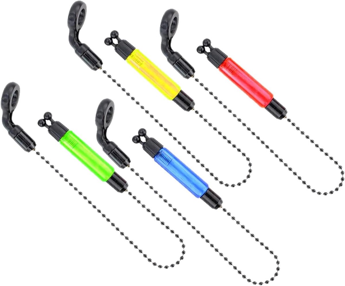 Allecto Plus - Chain Bite Indicator Set voor Actieve Karpervisserij met Nachtvissen - 4 Stuks