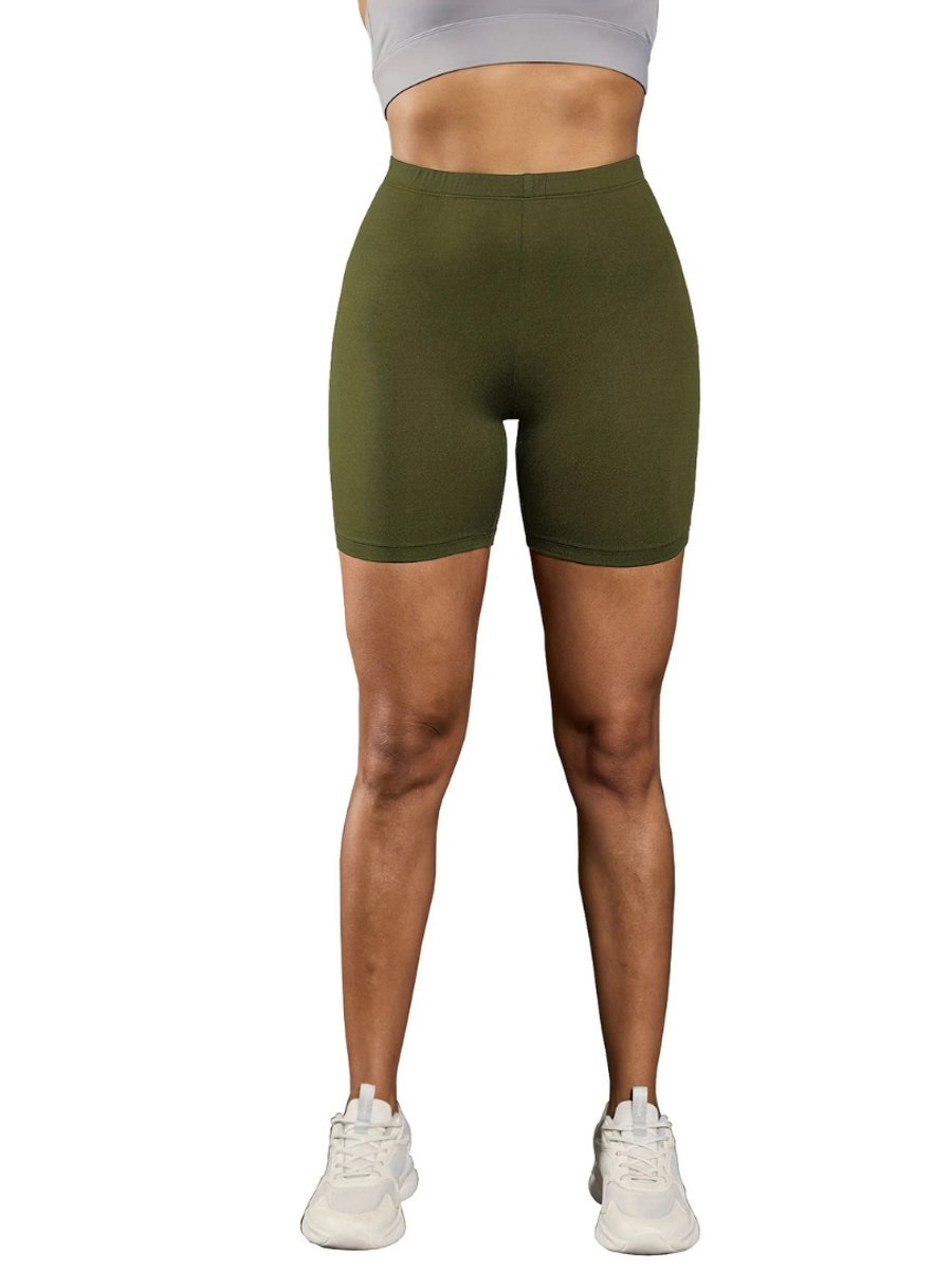 Nivard Biker Short Dames Korte Legging Lange Onderbroek Bikershort Met Pijpjes Legergroen