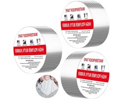 Allecto Plus - Waterdicht plakband 3 stuks | Reparatie tape voor daklekkage | Oppervlaktescheuren en meer | 10 cm x 5 m