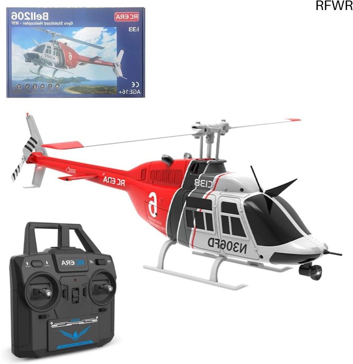 RFWR® RC Helicopter Model 6CH met Hoogtebehoud en Modulaire Batterij