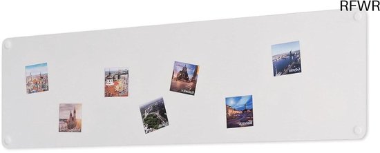 5x Magneetbord – Wit, 80x22 Cm – Roestvrij Staal – Voor Keuken, Kantoor, Kinderkamer – Incl. Montagemateriaal – Lichtgewicht & Duurzaam