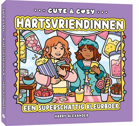 Cute & Cosy Hartsvriendinnen Kleurboek voor volwassenen en kinderen