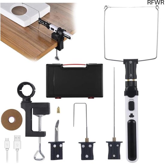 Snijtool Rond RFWR® Draadloze 4-in-1 Heetdraadsnijder voor Styropor - Elektrische ...