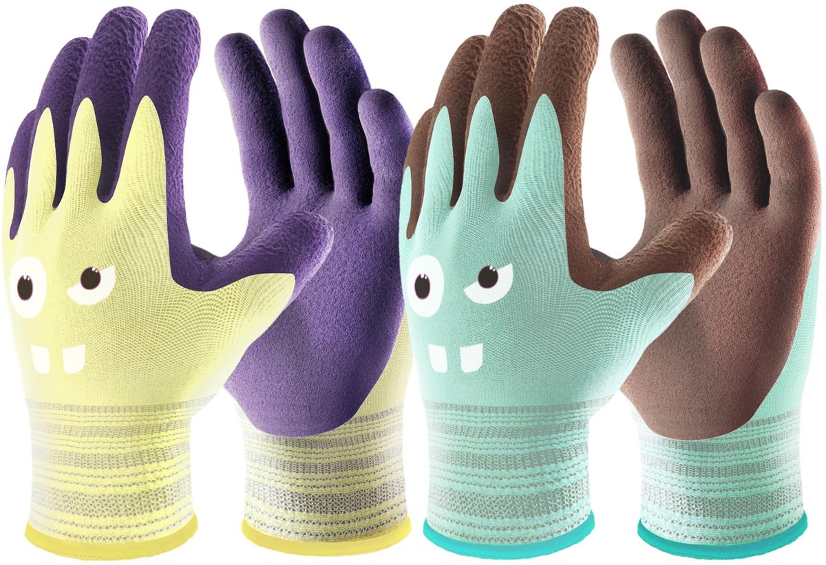 Ibenzoa® Werkhandschoenen voor Kinderen - Zachte Modal Coating, Maat S & L