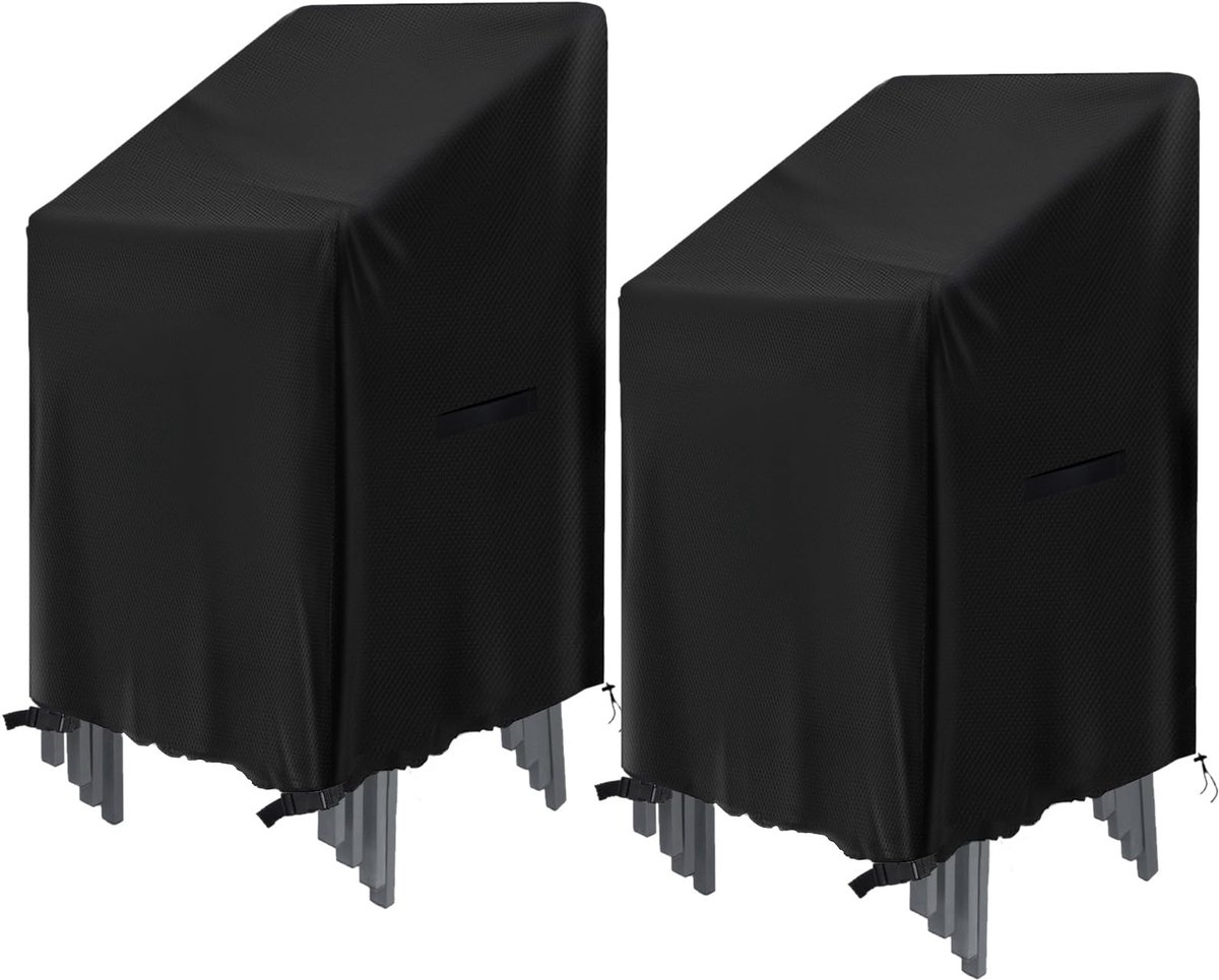 Ibenzoa® Beschermhoes voor Stapelstoelen - 2 Stuks, Waterdicht Oxford 210D
